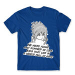 Sasuke quote Royal Blue Men's T-shirt for Anime, Naruto