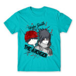 Sasuke Uchiha – The Avenger Atoll Blue Men's T-shirt for Anime, Naruto