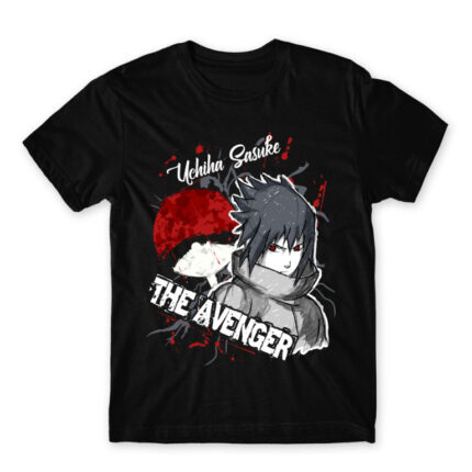 Sasuke Uchiha – The Avenger Black Men's T-shirt for Anime, Naruto