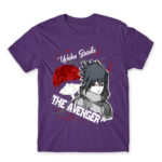 Sasuke Uchiha – The Avenger Dark Purple Men's T-shirt for Anime, Naruto