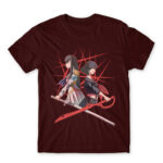 Satsuki la Ryuuko Burgundy Men's Tee for Anime, Kill La Kill