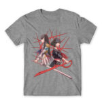 Satsuki la Ryuuko Grey Melange Men's T-shirt for Anime, Kill La Kill