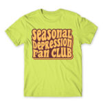 Seasonal depression fan club Apple Green Men's Tee for Funny, Seasonal Depression