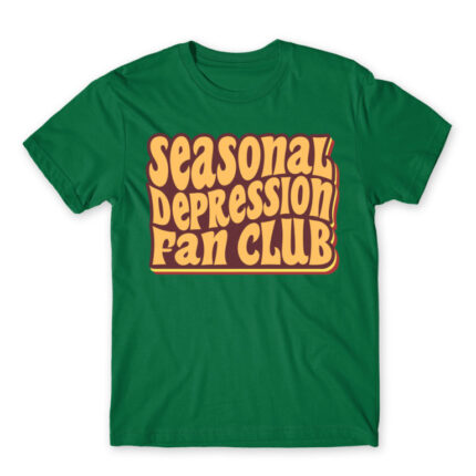Seasonal depression fan club Kelly Green Men's T-shirt for Funny, Seasonal Depression