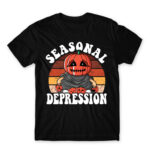 Seasonal depression pumpkin Black Men's T-shirt for Funny, Seasonal Depression