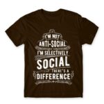 Selectively social Chocolate Men's T-shirt for Antisocial, Funny