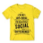 Selectively social Lemon Men's T-shirt for Antisocial, Funny