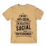 Selectively social Sand Men's T-shirt for Antisocial, Funny