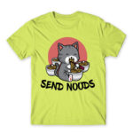 Send Noods Apple Green Men's T-shirt for Cute Badass, Funny