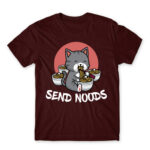 Send Noods Burgundy Men's Tee for Cute Badass, Funny