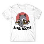 Send Noods White Men's Tee for Cute Badass, Funny