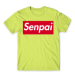 Senpai Supreme Apple Green Men's Tee for Anime, Senpai