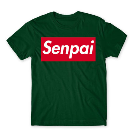 Senpai Supreme Bottle Green Men's Tee for Anime, Senpai
