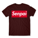 Senpai Supreme Burgundy Men's T-shirt for Anime, Senpai