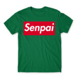 Senpai Supreme Kelly Green Men's Tee for Anime, Senpai