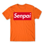 Senpai Supreme Orange Men's T-shirt for Anime, Senpai