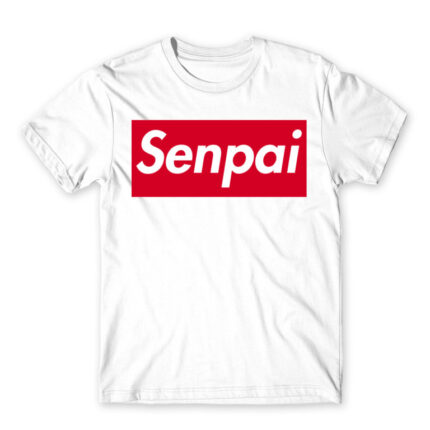 Senpai Supreme White Men's T-shirt for Anime, Senpai