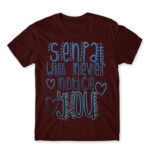 Senpai will never notice you Burgundy Men's Tee for Anime, Senpai