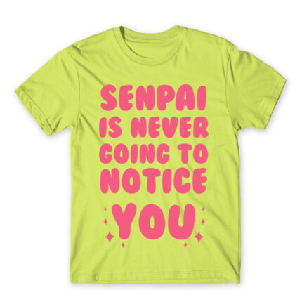 Senpai won’t notice Apple Green Men's T-shirt for Anime, Senpai