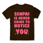 Senpai won’t notice Chocolate Men's T-shirt for Anime, Senpai