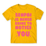 Senpai won’t notice Gold Men's T-shirt for Anime, Senpai