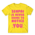 Senpai won’t notice Lemon Men's T-shirt for Anime, Senpai