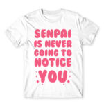 Senpai won’t notice White Men's T-shirt for Anime, Senpai