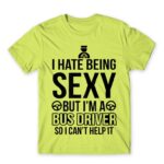 Sexy Bus Driver Apple Green Men's Tee for Bus Driver, Work