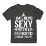 Sexy Bus Driver Dark Grey Men's T-shirt for Bus Driver, Work