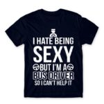 Sexy Bus Driver Navy Men's T-shirt for Bus Driver, Work