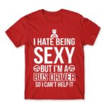 Sexy Bus Driver Red Men's Tee for Bus Driver, Work
