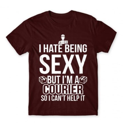 Sexy courier Burgundy Men's Tee for Courier, Work