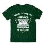 Shadow of thoughts Bottle Green Men's Tee for Work, Writer