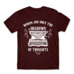 Shadow of thoughts Burgundy Men's T-shirt for Work, Writer