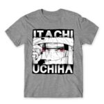 Sharingan Master – Uchiha Itachi Grey Melange Men's T-shirt for Anime, Naruto