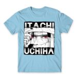 Sharingan Master – Uchiha Itachi Sky Blue Men's Tee for Anime, Naruto