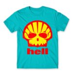 Shell Hell Atoll Blue Men's Tee for Brand Parody, Funny