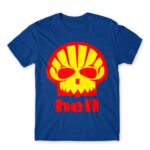 Shell Hell Royal Blue Men's T-shirt for Brand Parody, Funny