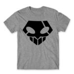 Shinigami badge logo Grey Melange Men's T-shirt for Anime, Bleach