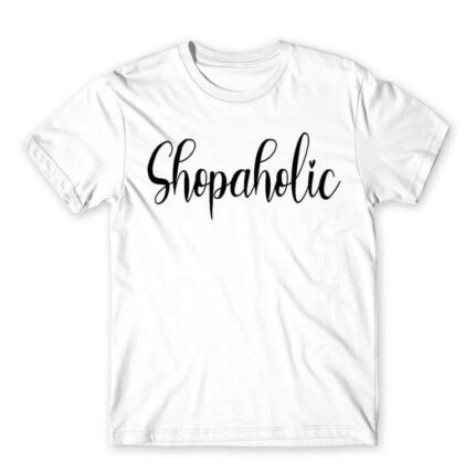 Shopaholic White Men's Tee for Funny, Shopping