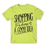 Shopping – A Good Idea Apple Green Men's Tee for Funny, Shopping