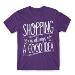 Shopping – A Good Idea Dark Purple Men's T-shirt for Funny, Shopping