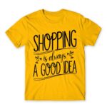 Shopping – A Good Idea Gold Men's T-shirt for Funny, Shopping