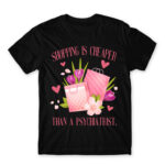 Shopping is cheaper Black Men's T-shirt for Funny, Shopping