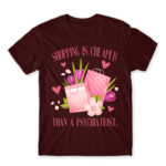 Shopping is cheaper Burgundy Men's Tee for Funny, Shopping