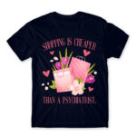 Shopping is cheaper Navy Men's Tee for Funny, Shopping