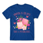 Shopping is cheaper Royal Blue Men's T-shirt for Funny, Shopping