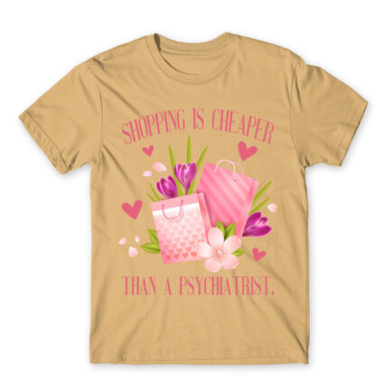 Shopping is cheaper Sand Men's Tee for Funny, Shopping