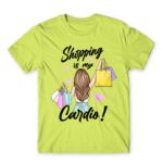 Shopping is My Cardio Apple Green Men's Tee for Funny, Shopping