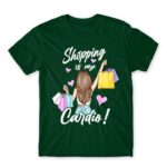 Shopping is My Cardio Bottle Green Men's Tee for Funny, Shopping